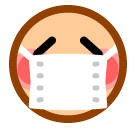 SoftBank face with medical mask emoji image