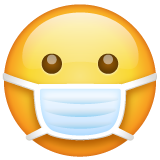 Whatsapp face with medical mask emoji image