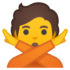 Google face with no good gesture emoji image