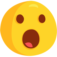 Facebook Messenger face with open mouth emoji image