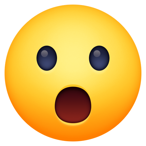 Facebook face with open mouth emoji image
