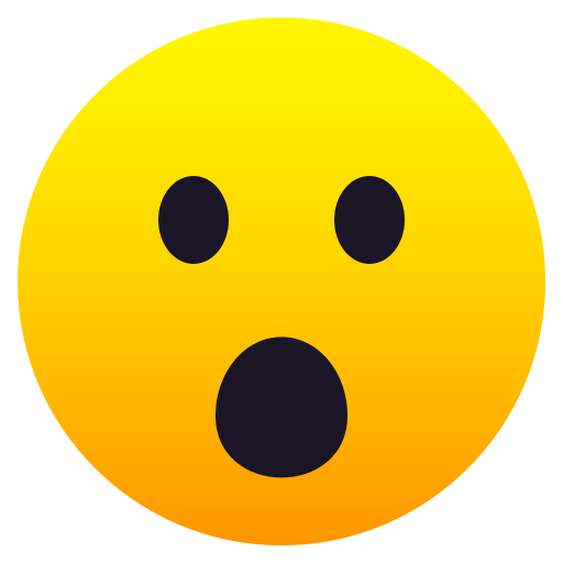 JoyPixels face with open mouth emoji image