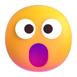 Microsoft Teams face with open mouth emoji image