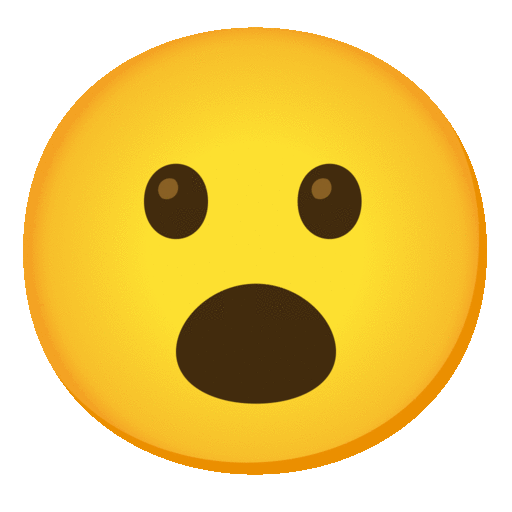 Noto Emoji Animation face with open mouth emoji image