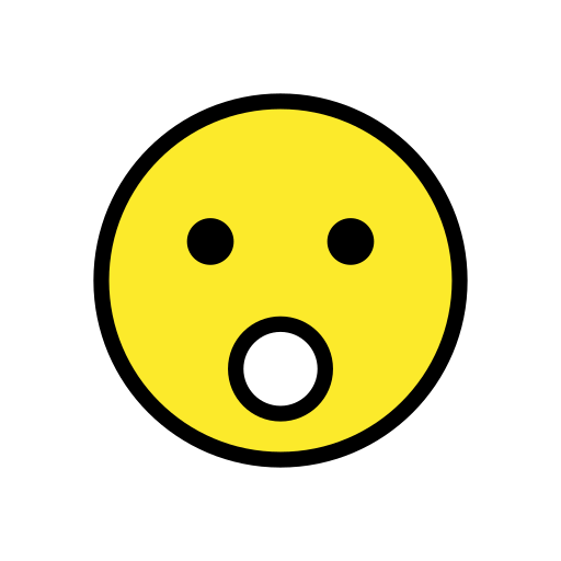 Openmoji face with open mouth emoji image