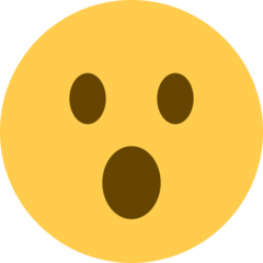 Twitter face with open mouth emoji image