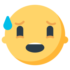 Mozilla face with open mouth and cold sweat emoji image