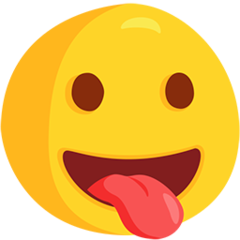 Facebook Messenger face with stuck-out tongue emoji image