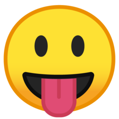 Google face with stuck-out tongue emoji image