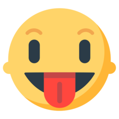 Mozilla face with stuck-out tongue emoji image