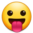 Samsung face with stuck-out tongue emoji image