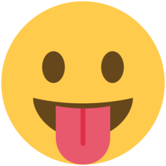 Twitter face with stuck-out tongue emoji image