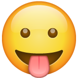 Whatsapp face with stuck-out tongue emoji image
