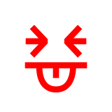 Docomo face with stuck-out tongue and tightly-closed eyes emoji image