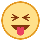 HTC face with stuck-out tongue and tightly-closed eyes emoji image