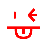 Docomo face with stuck-out tongue and winking eye emoji image