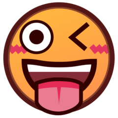 Emojidex face with stuck-out tongue and winking eye emoji image