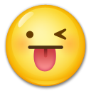 LG face with stuck-out tongue and winking eye emoji image