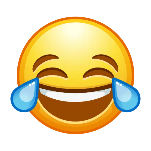 Telegram face with tears of joy emoji image