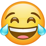 Whatsapp face with tears of joy emoji image