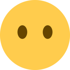 Twitter face without mouth emoji image