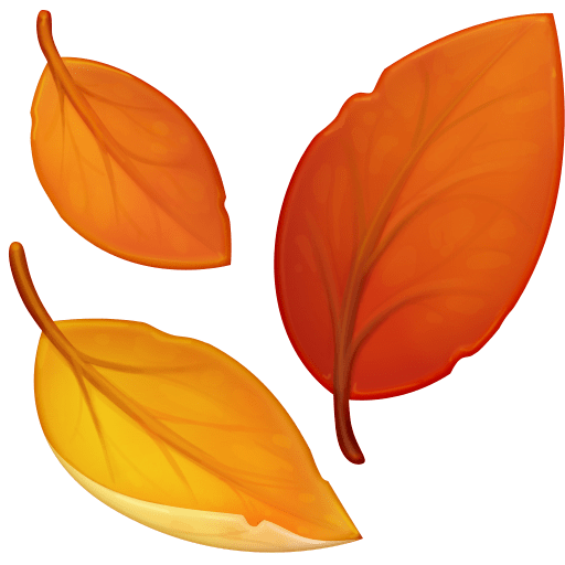 Facebook fallen leaf emoji image