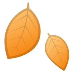 Google fallen leaf emoji image
