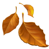 IOS/Apple fallen leaf emoji image