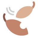 Toss fallen leaf emoji image