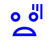 Docomo fearful face emoji image