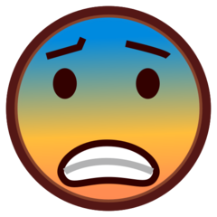 Emojidex fearful face emoji image