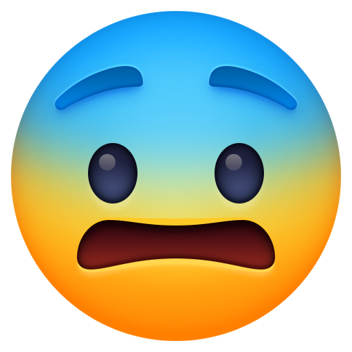 Facebook fearful face emoji image
