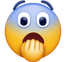 Huawei fearful face emoji image