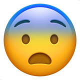 IOS/Apple fearful face emoji image