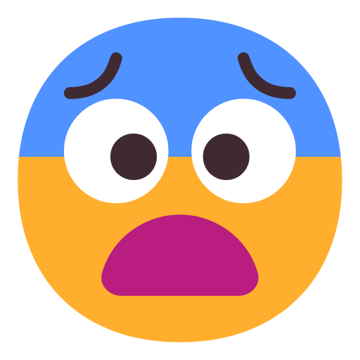 Microsoft fearful face emoji image