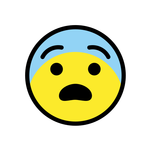 Openmoji fearful face emoji image