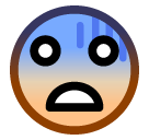 SoftBank fearful face emoji image