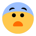 Toss fearful face emoji image