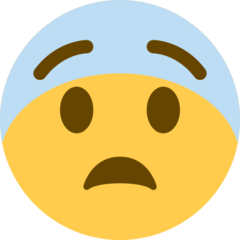 Twitter fearful face emoji image