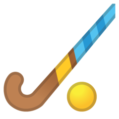 Google field hockey stick and ball emoji image
