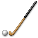 LG field hockey stick and ball emoji image