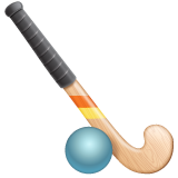 Whatsapp field hockey stick and ball emoji image