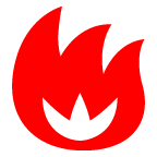 au by KDDI fire emoji image