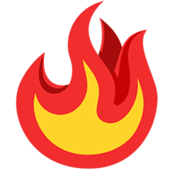 Facebook Messenger fire emoji image