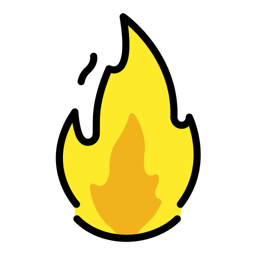 Openmoji fire emoji image