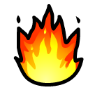 SoftBank fire emoji image