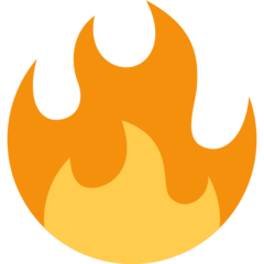 Twitter fire emoji image