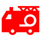 au by KDDI fire engine emoji image