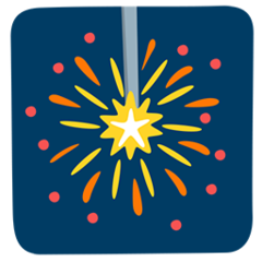 Facebook Messenger firework sparkler emoji image