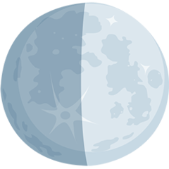 Facebook Messenger first quarter moon symbol emoji image